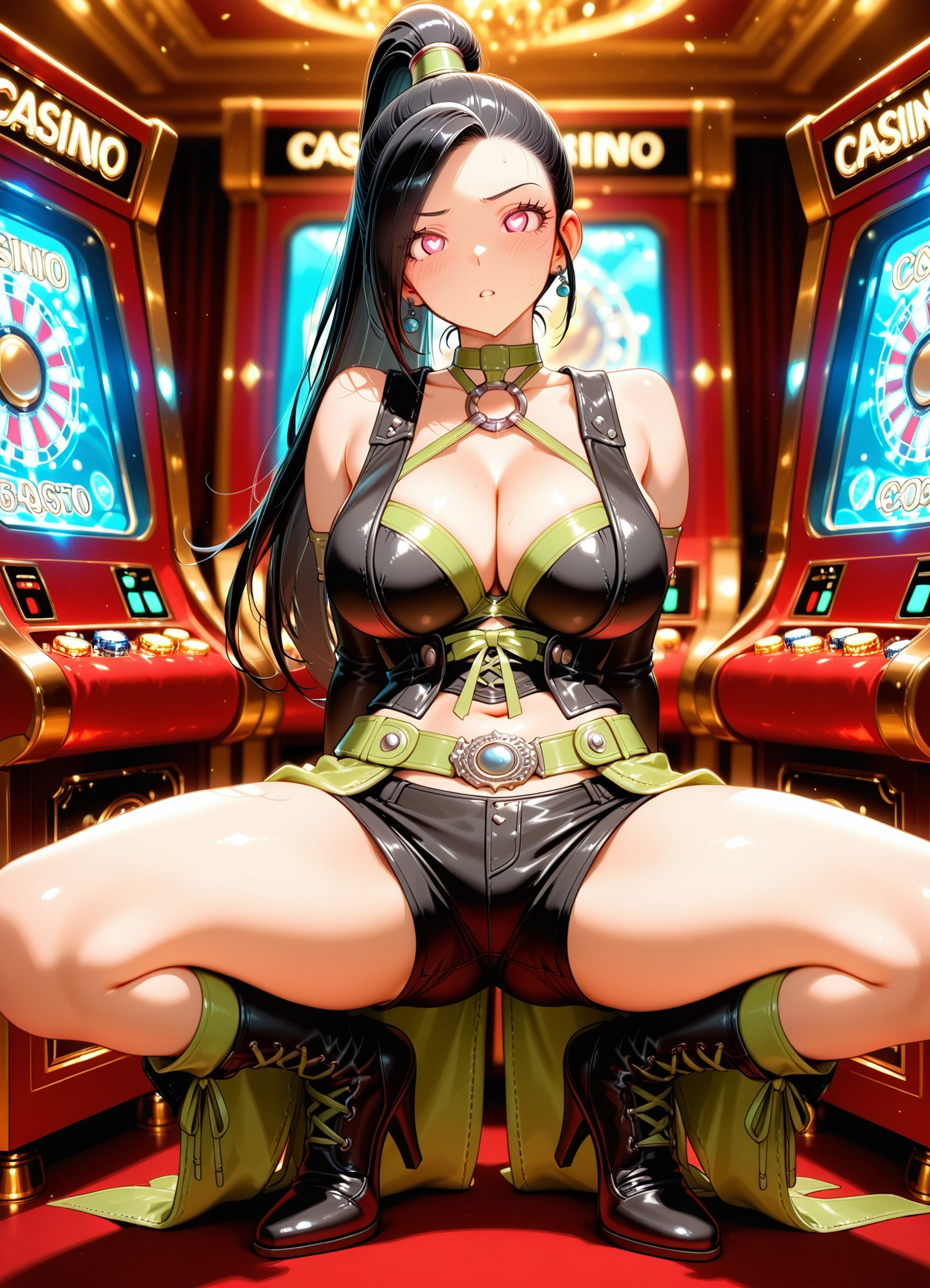 1girl, breasts, solo, large breasts, looking at viewer, ponytail · Yamete.gg