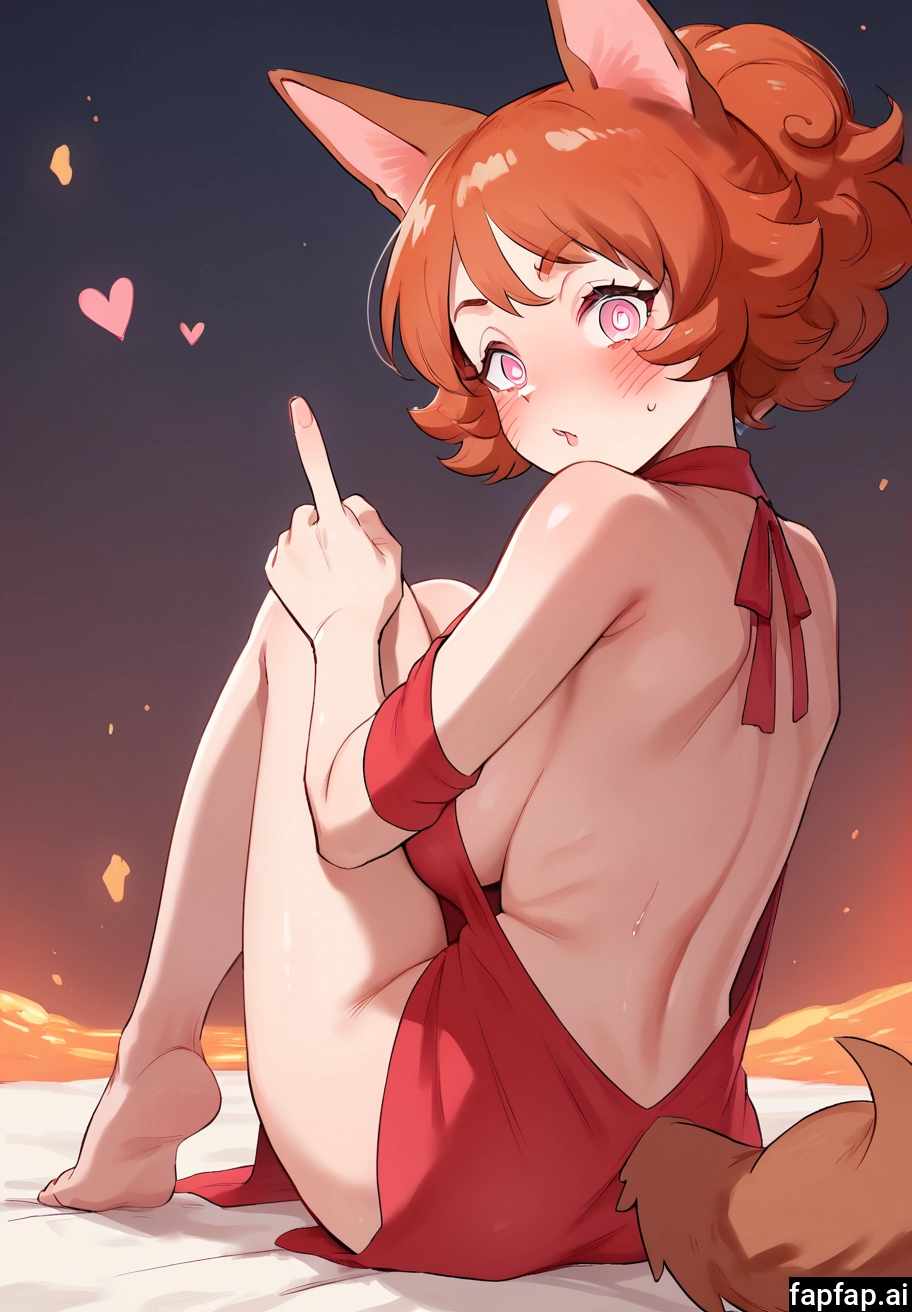 1girl, solo, animal ears, breasts, tail, barefoot · Yamete.gg