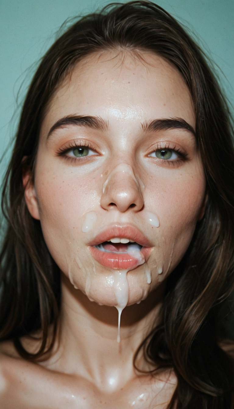 1girl, solo, cum, realistic, facial, long hair · Yamete.gg