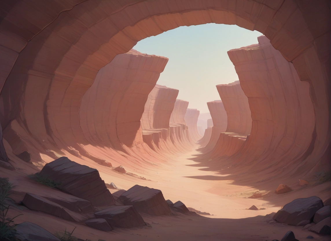 desert, no humans, scenery, outdoors, sky, rock · Yamete.gg