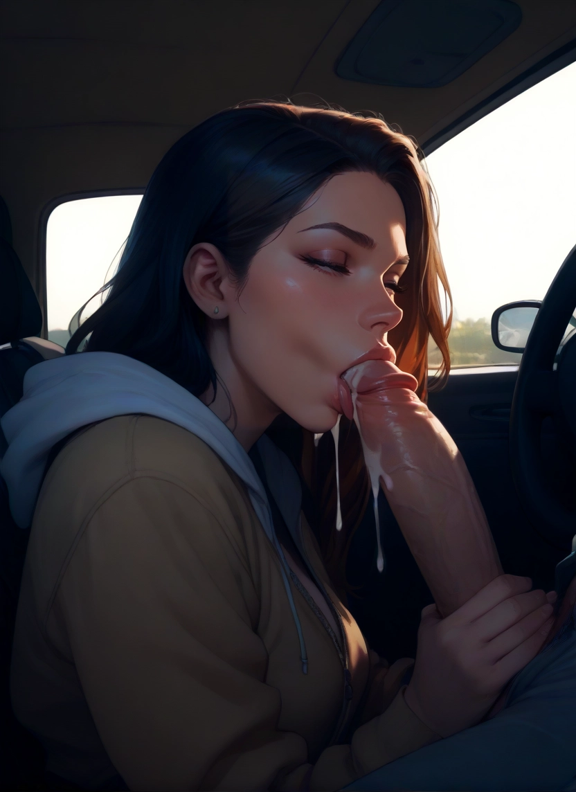 penis, 1girl, cum, hetero, oral, fellatio · Yamete.gg