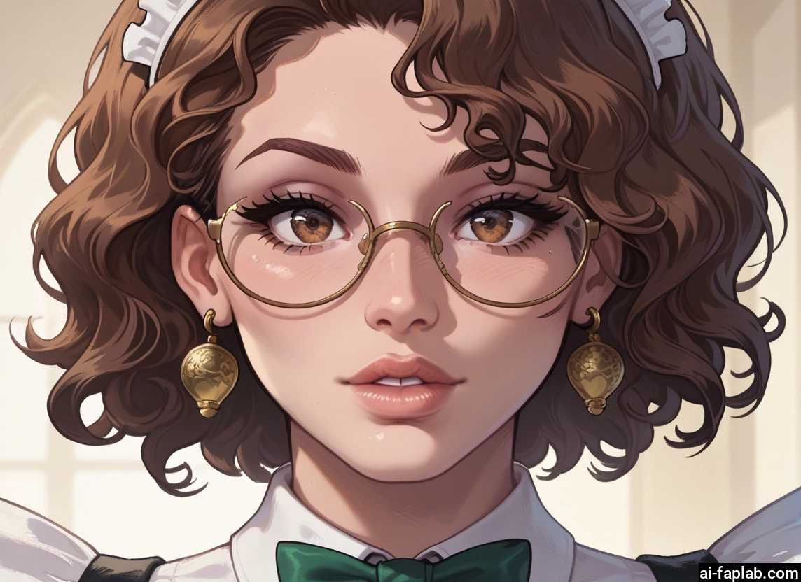 1girl, solo, brown hair, jewelry, earrings, brown eyes · Yamete.gg