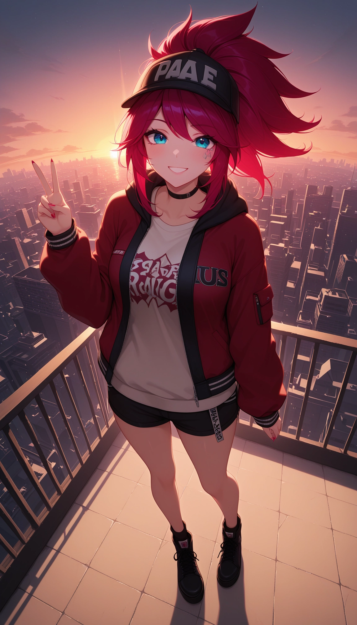 1girl, solo, jacket, smile, looking at viewer, hat · Yamete.gg