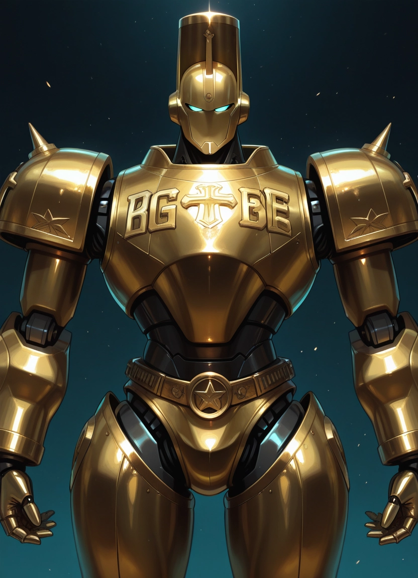 robot, glowing, solo, glowing eyes, looking at viewer, armor