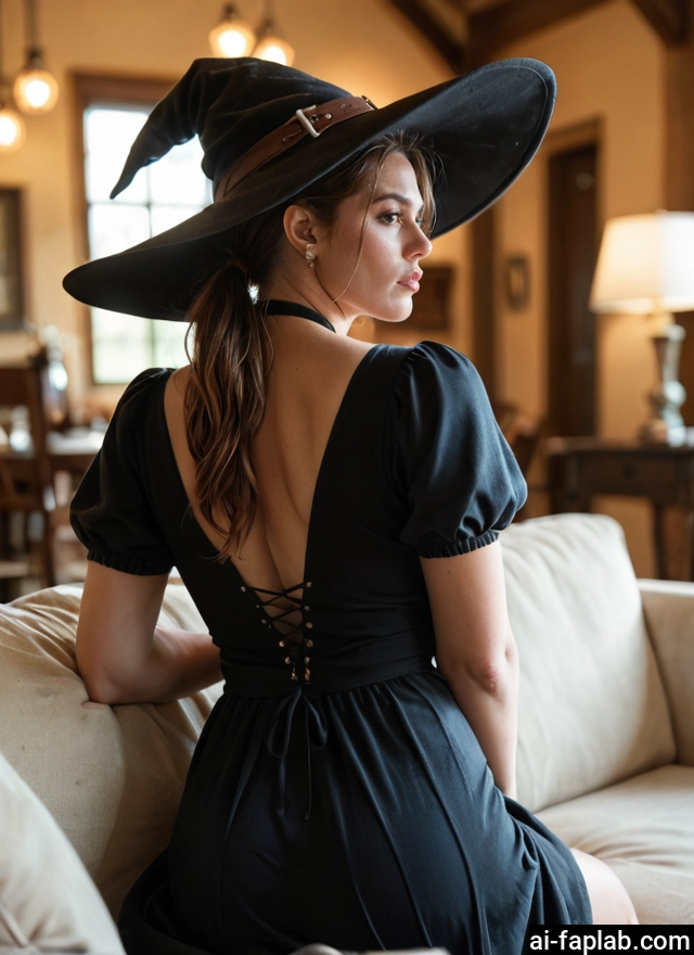 1girl, hat, witch hat, solo, dress, jewelry · Yamete.gg