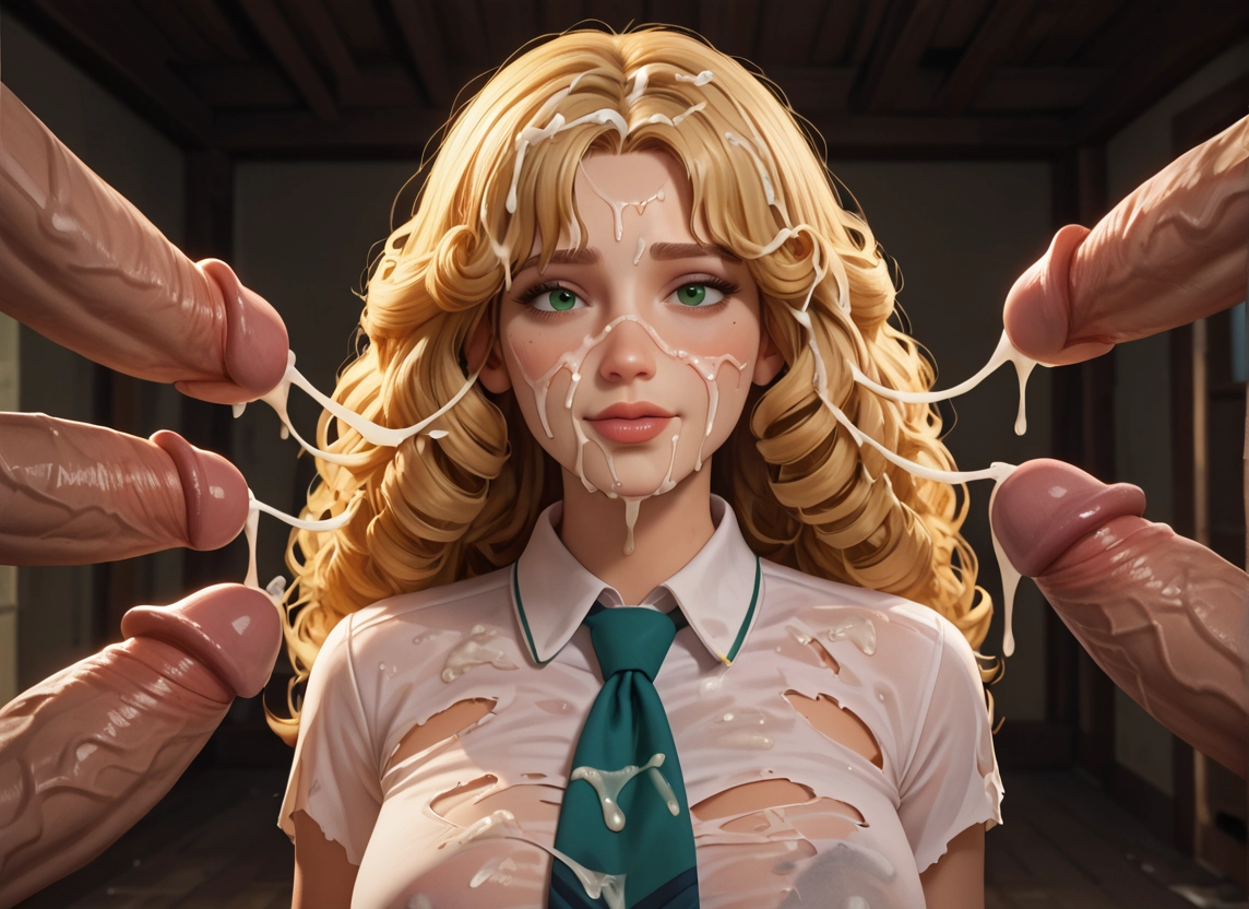 1girl, penis, cum, multiple boys, hetero, necktie · Yamete.gg