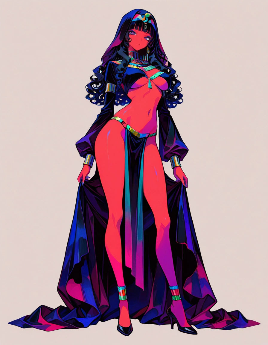 1girl, solo, breasts, full body, colored skin, navel · Yamete.gg