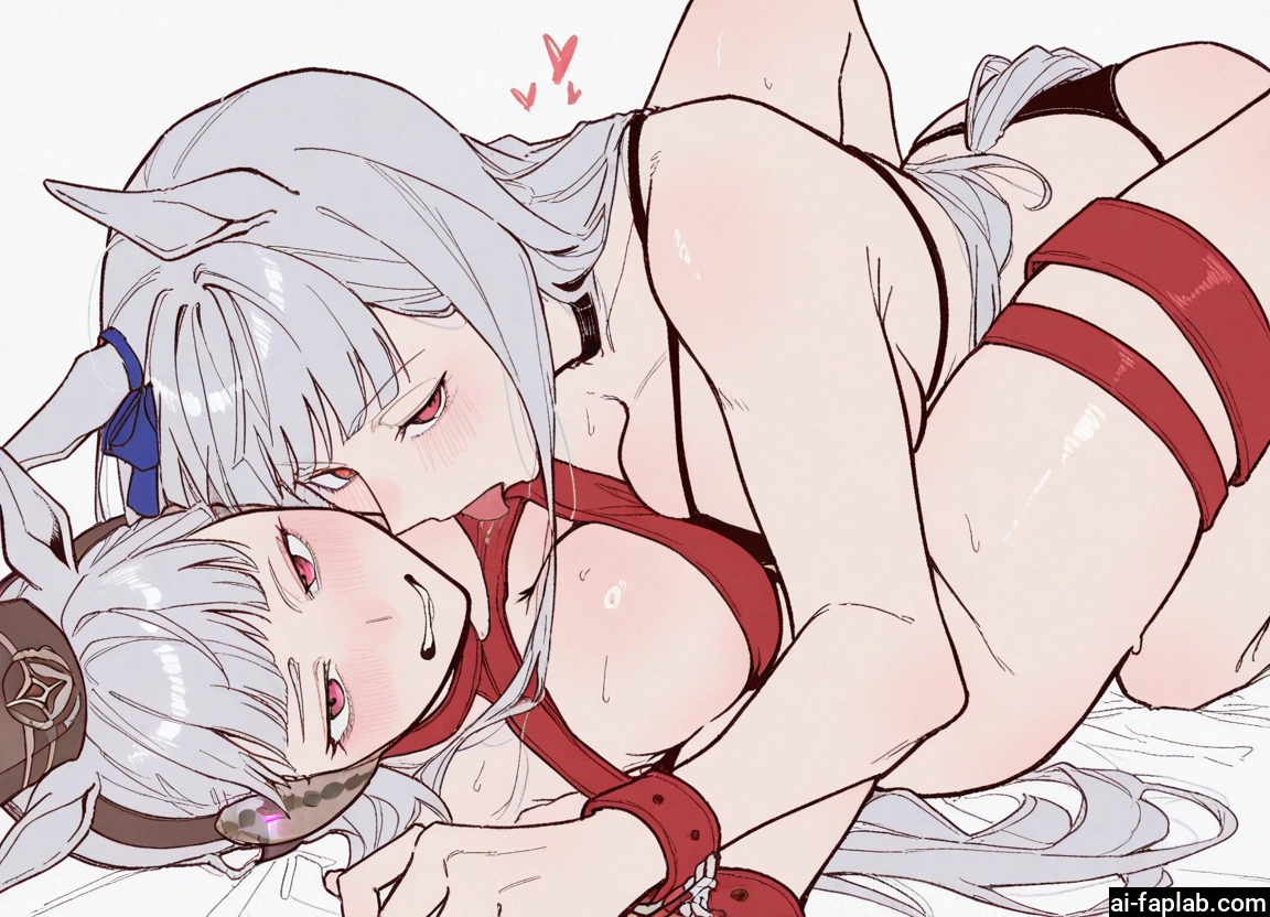 multiple girls, 2girls, animal ears, yuri, horse ears, breasts