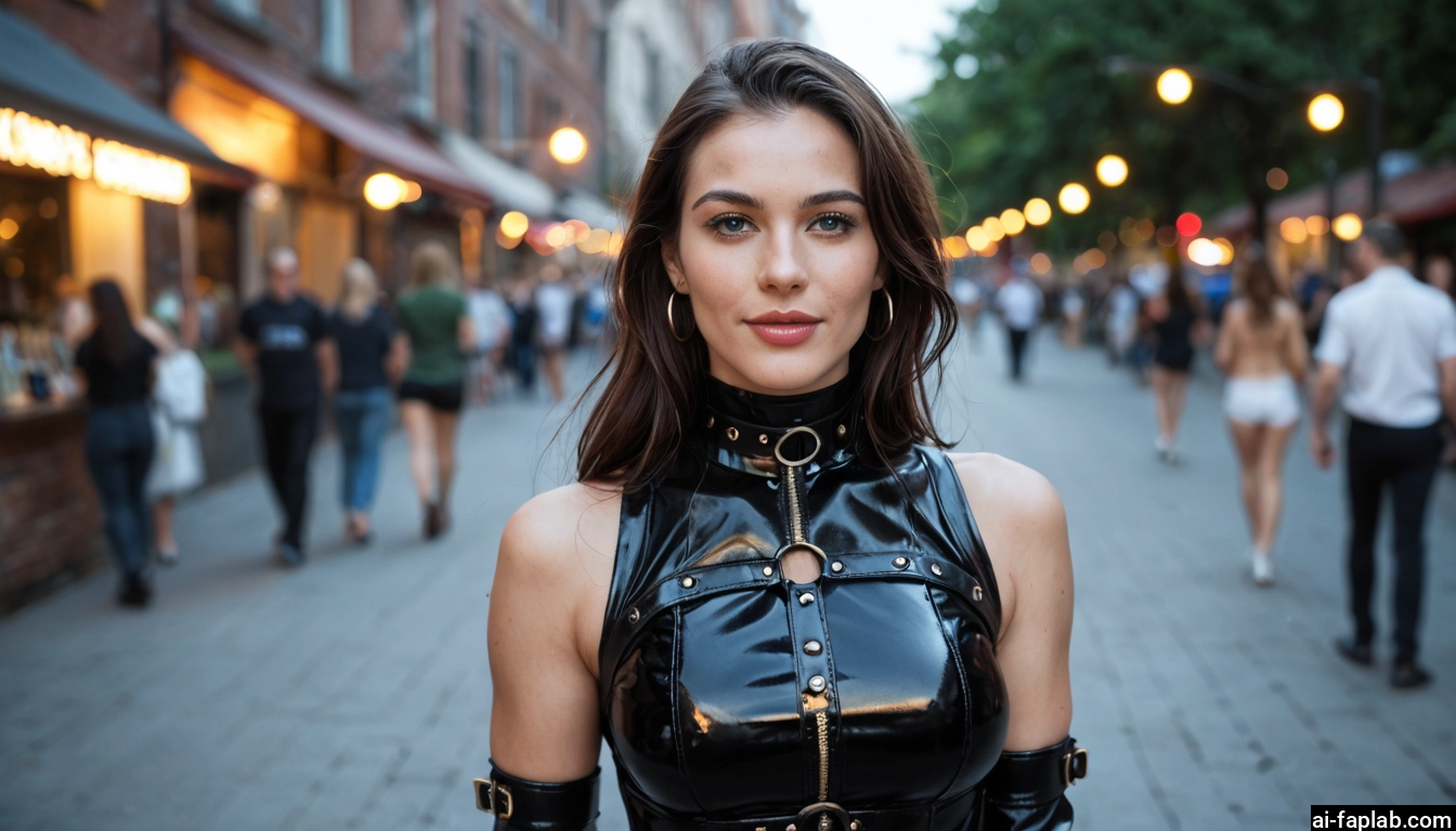 jewelry, earrings, 1girl, solo focus, looking at viewer, leather · Yamete.gg