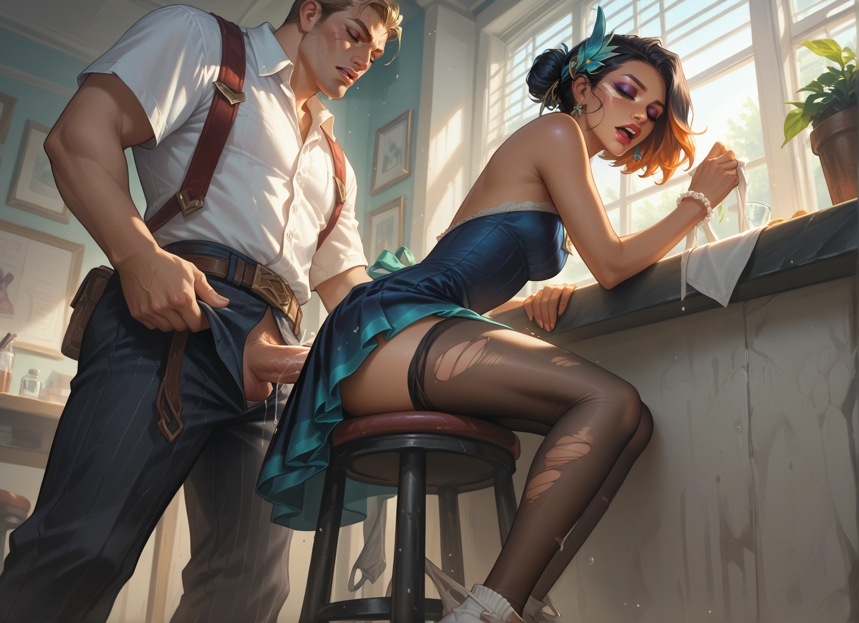 futanari, 1girl, 1boy, penis, hetero, sex · Yamete.gg