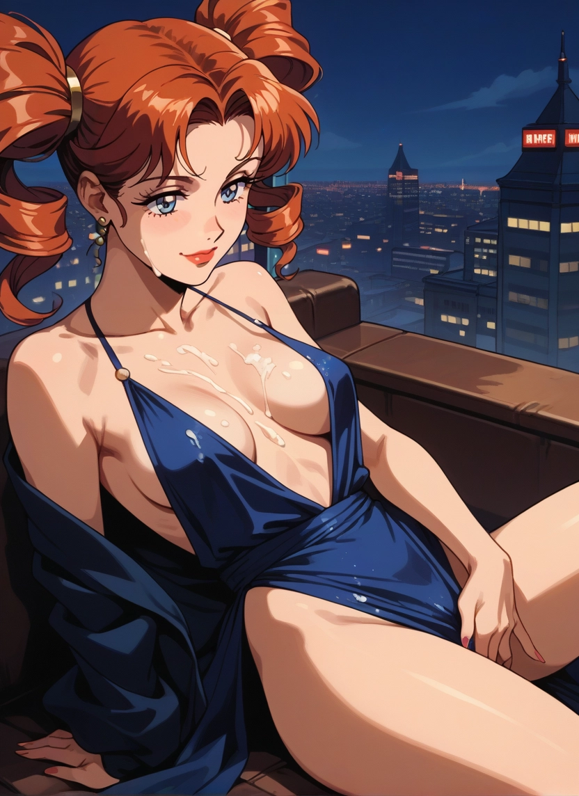 1girl, breasts, solo, cum, cum on body, blue eyes · Yamete.gg