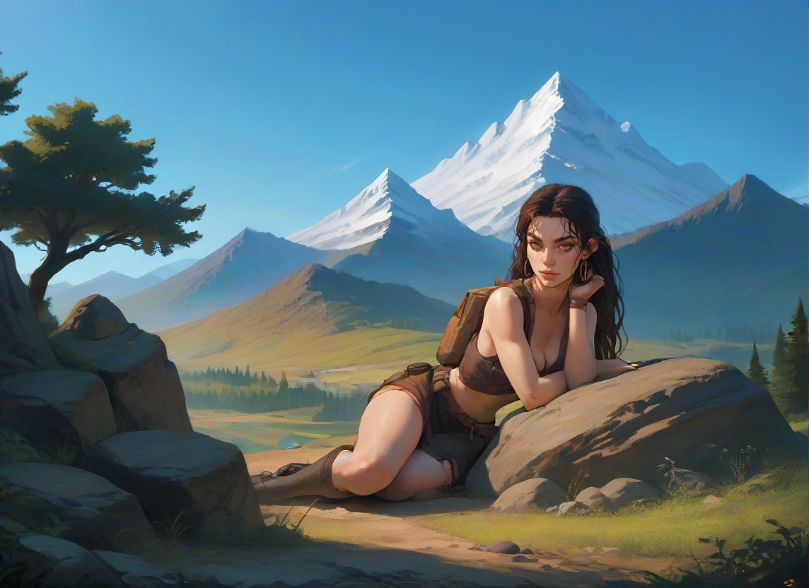1girl, breasts, solo, cleavage, jewelry, long hair · Yamete.gg