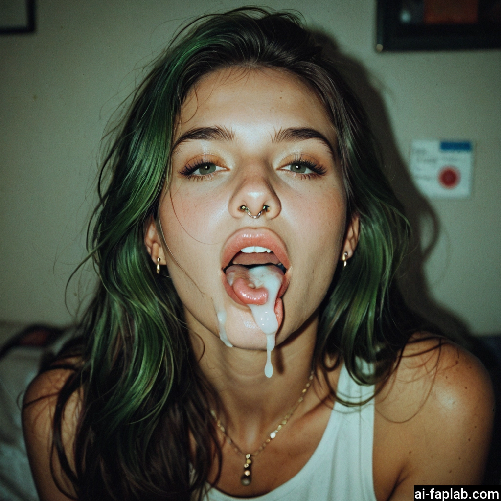 1girl, solo, cum, cum in mouth, piercing, jewelry · Yamete.gg