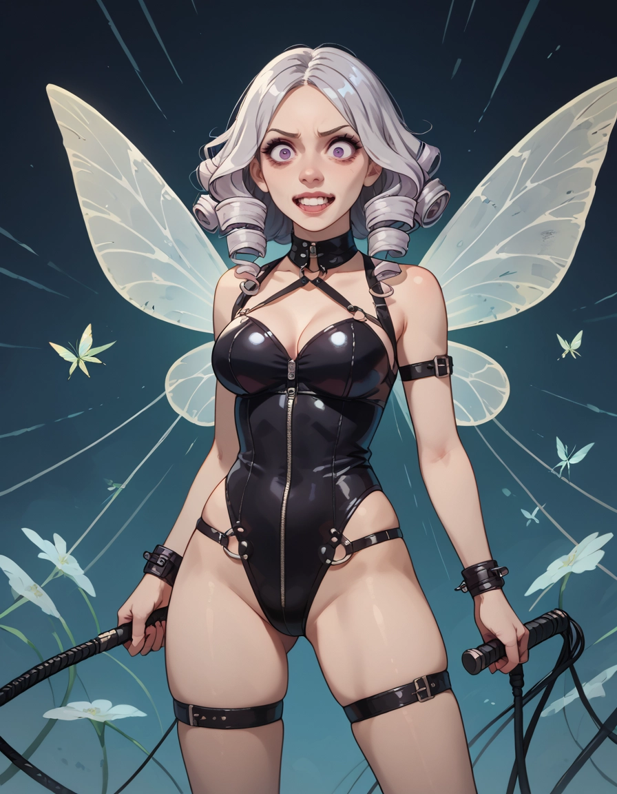 1girl, breasts, wings, solo, bondage outfit, leotard · Yamete.gg