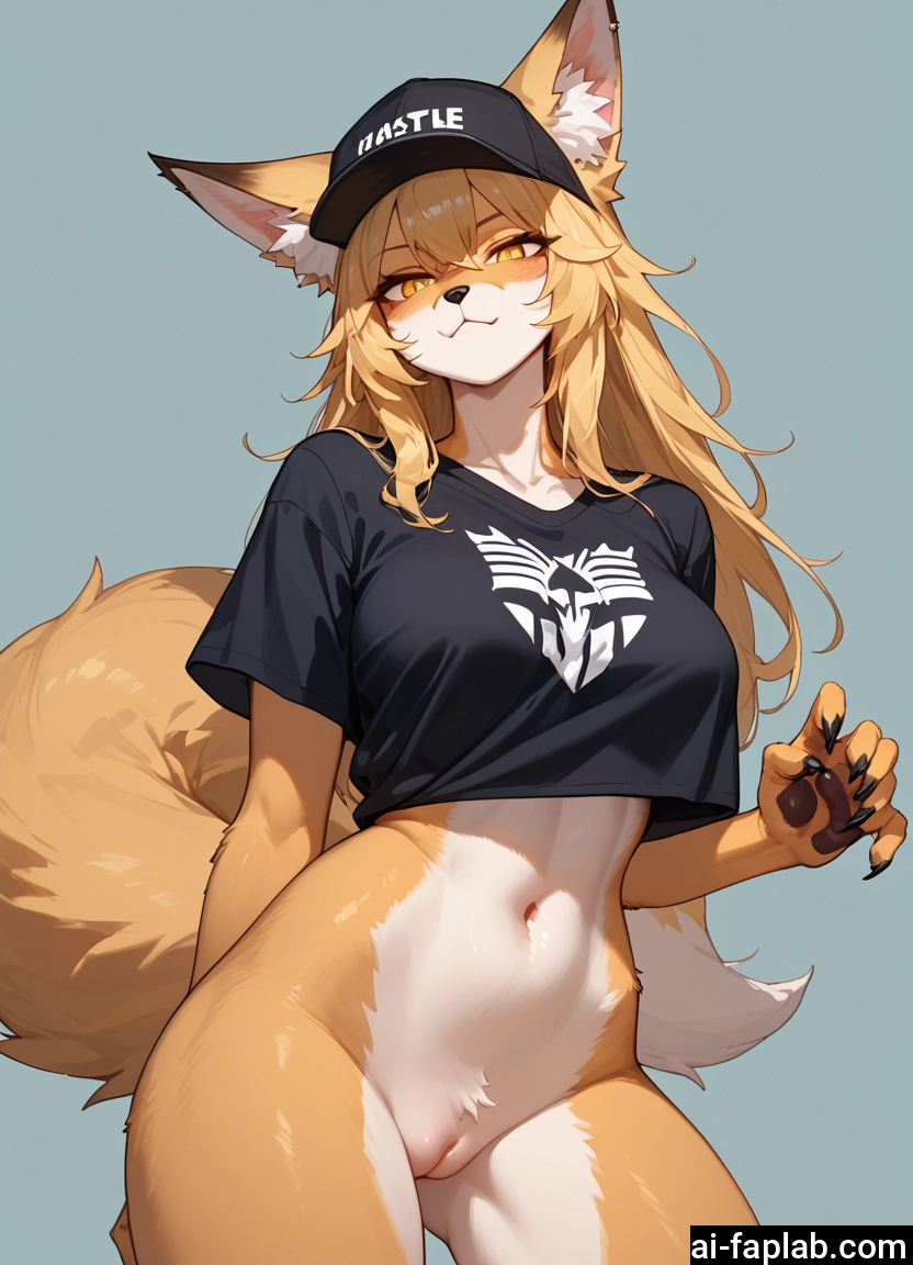 furry, 1girl, solo, animal ears, pussy, tail · Yamete.gg
