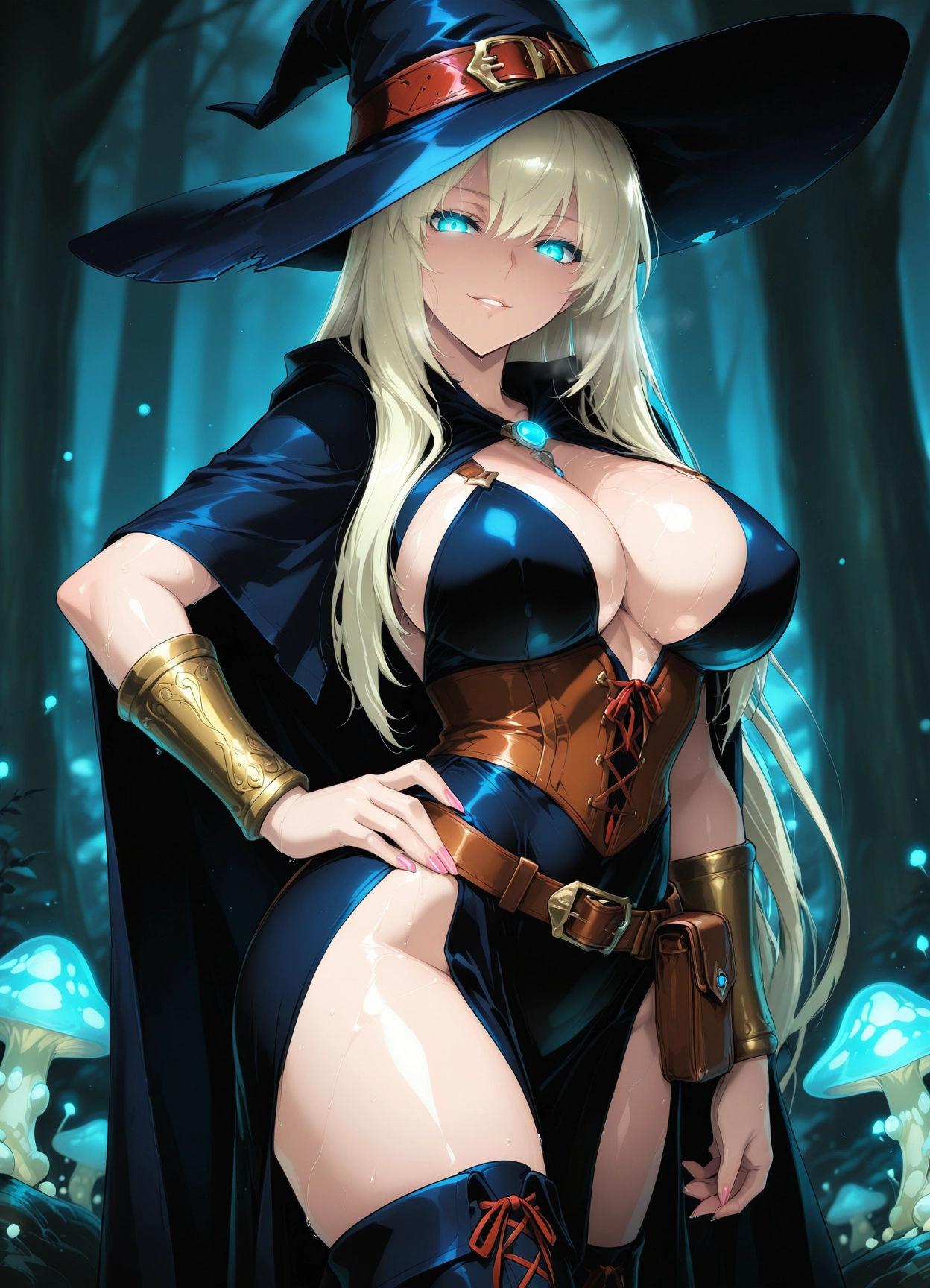 1girl, breasts, solo, large breasts, hat, long hair · Yamete.gg