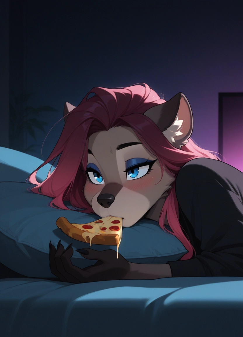 furry, 1girl, animal ears, food, solo, furry female · Yamete.gg