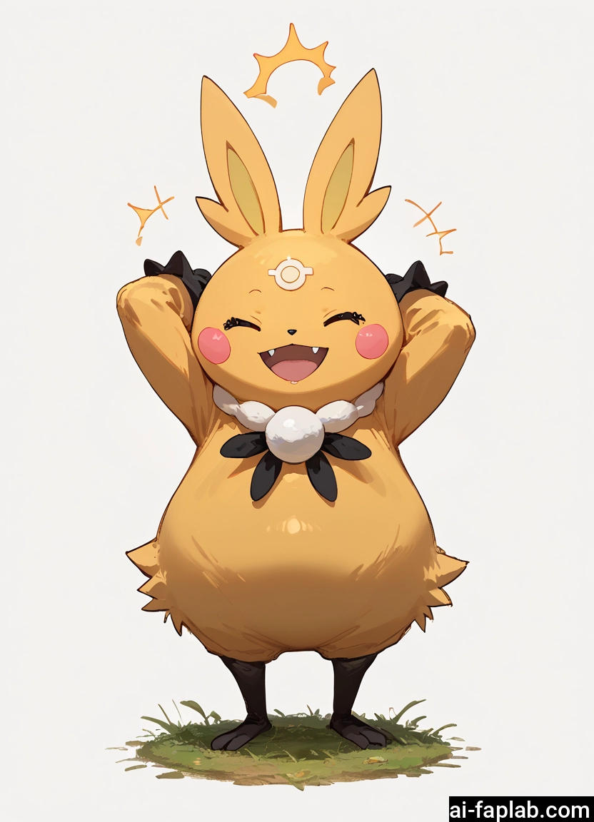 open mouth, closed eyes, solo, fangs, smile, standing · Yamete.gg