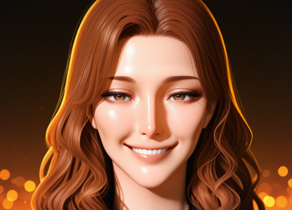 1girl, solo, smile, brown hair, brown eyes, looking at viewer · Yamete.gg