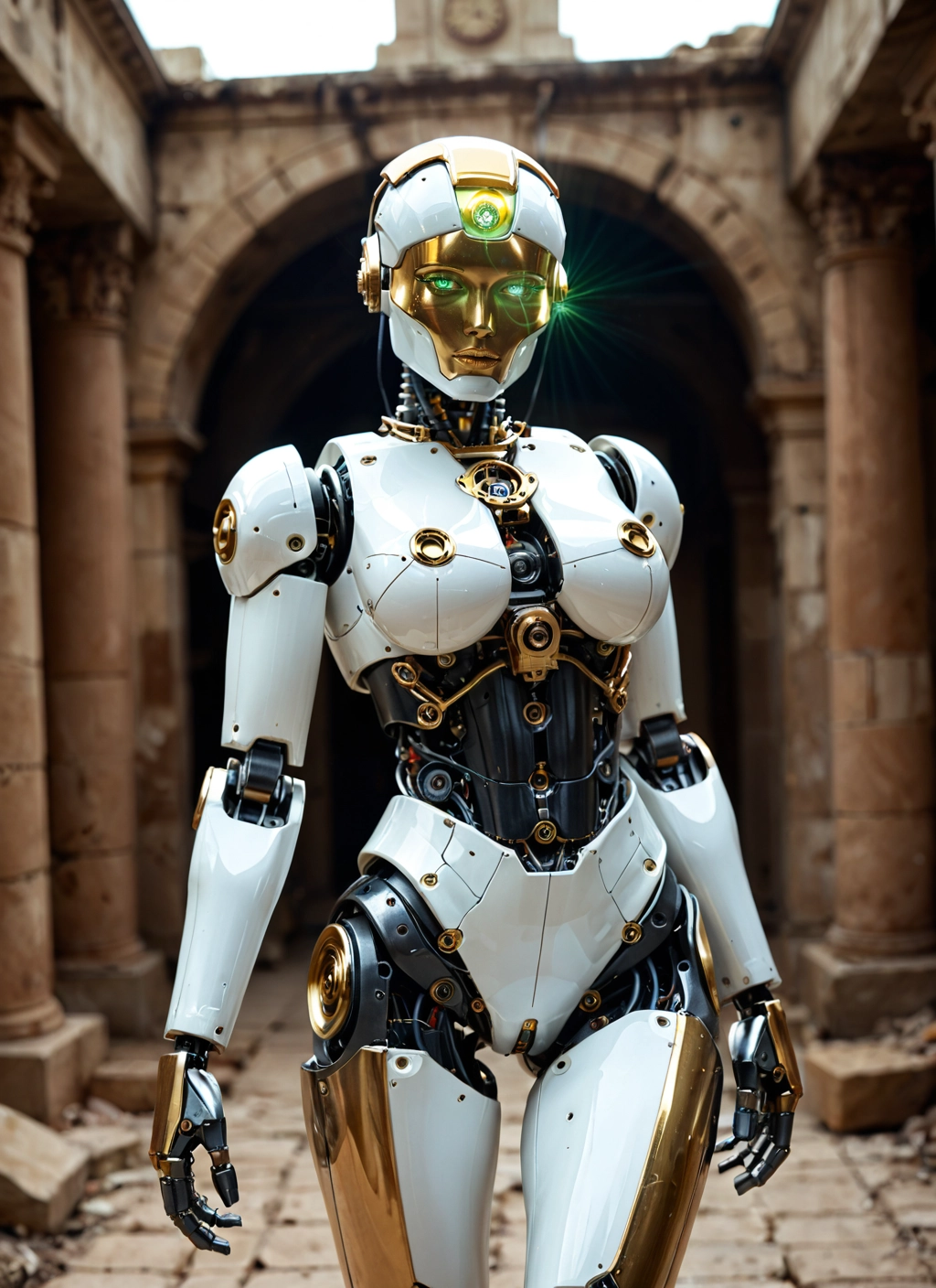 1girl, solo, glowing, robot joints, science fiction, humanoid robot · Yamete.gg