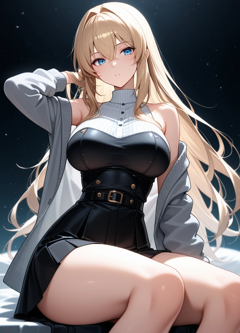 1girl, solo, long hair, breasts, blonde hair, looking at viewer · Yamete.gg