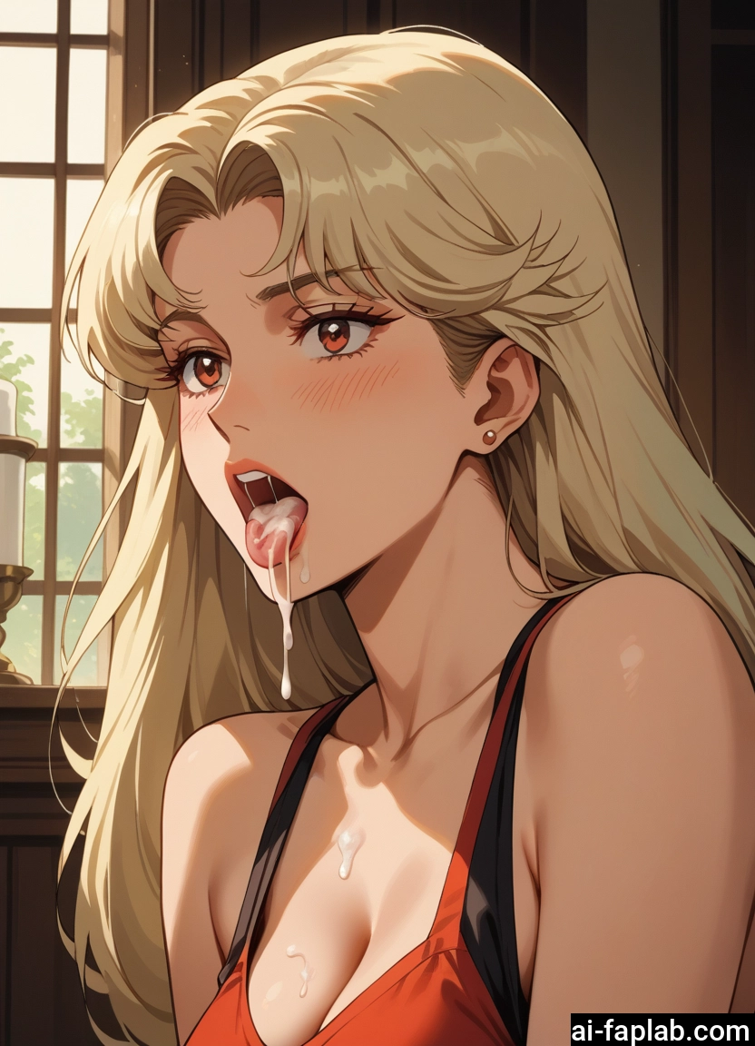 1girl, breasts, cum, cum in mouth, solo, blonde hair · Yamete.gg