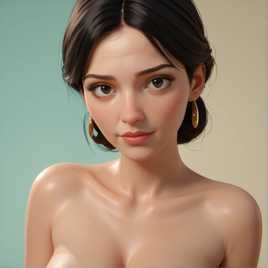 1girl, solo, earrings, jewelry, looking at viewer, breasts · Yamete.gg