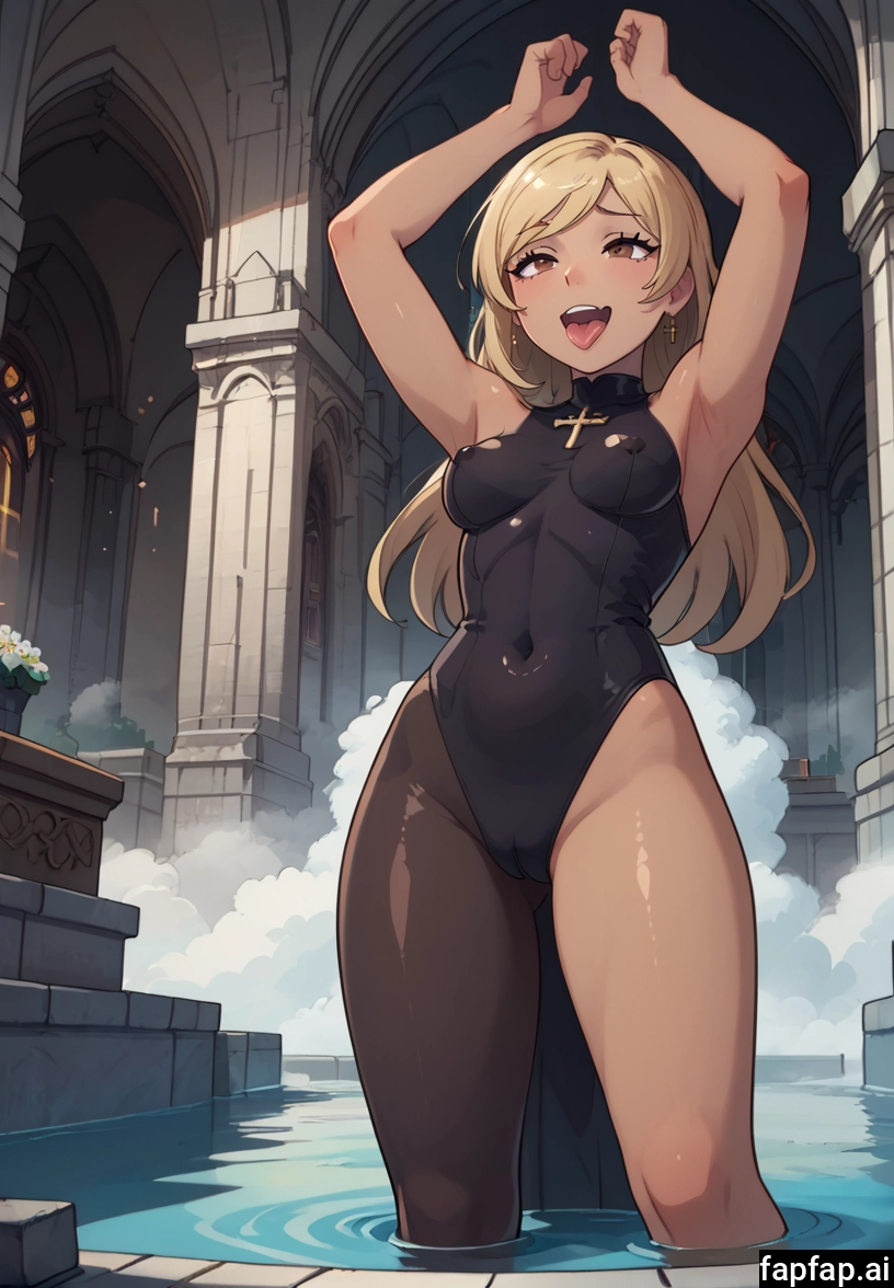 1girl, solo, blonde hair, breasts, long hair, cameltoe · Yamete.gg