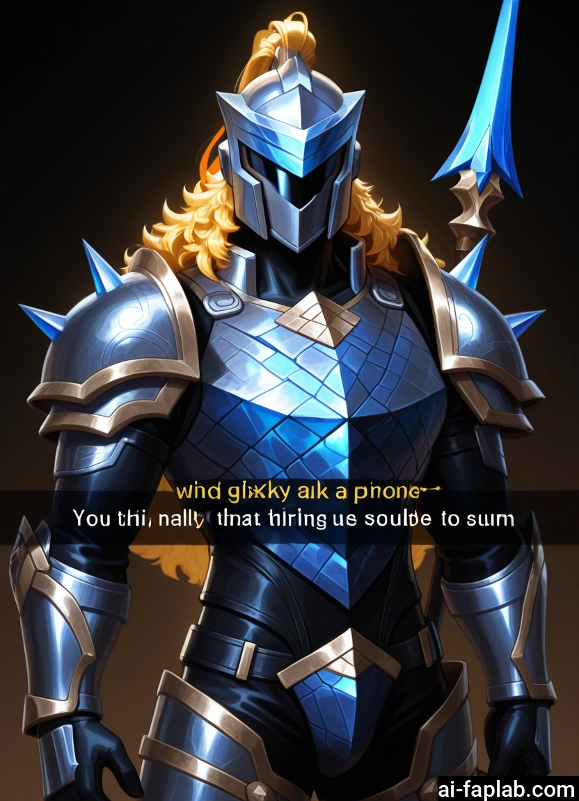 armor, weapon, helmet, solo, blonde hair, full armor