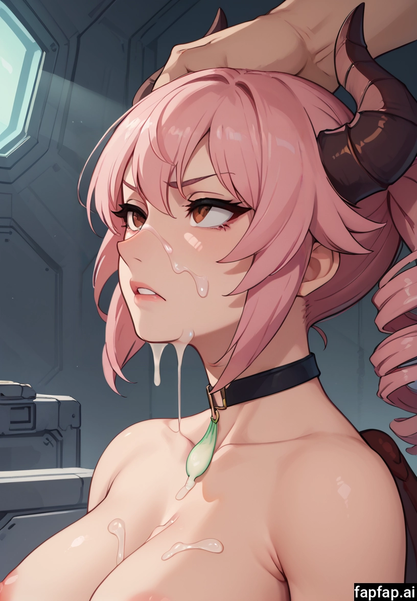 1girl, breasts, cum, nipples, hetero, pink hair