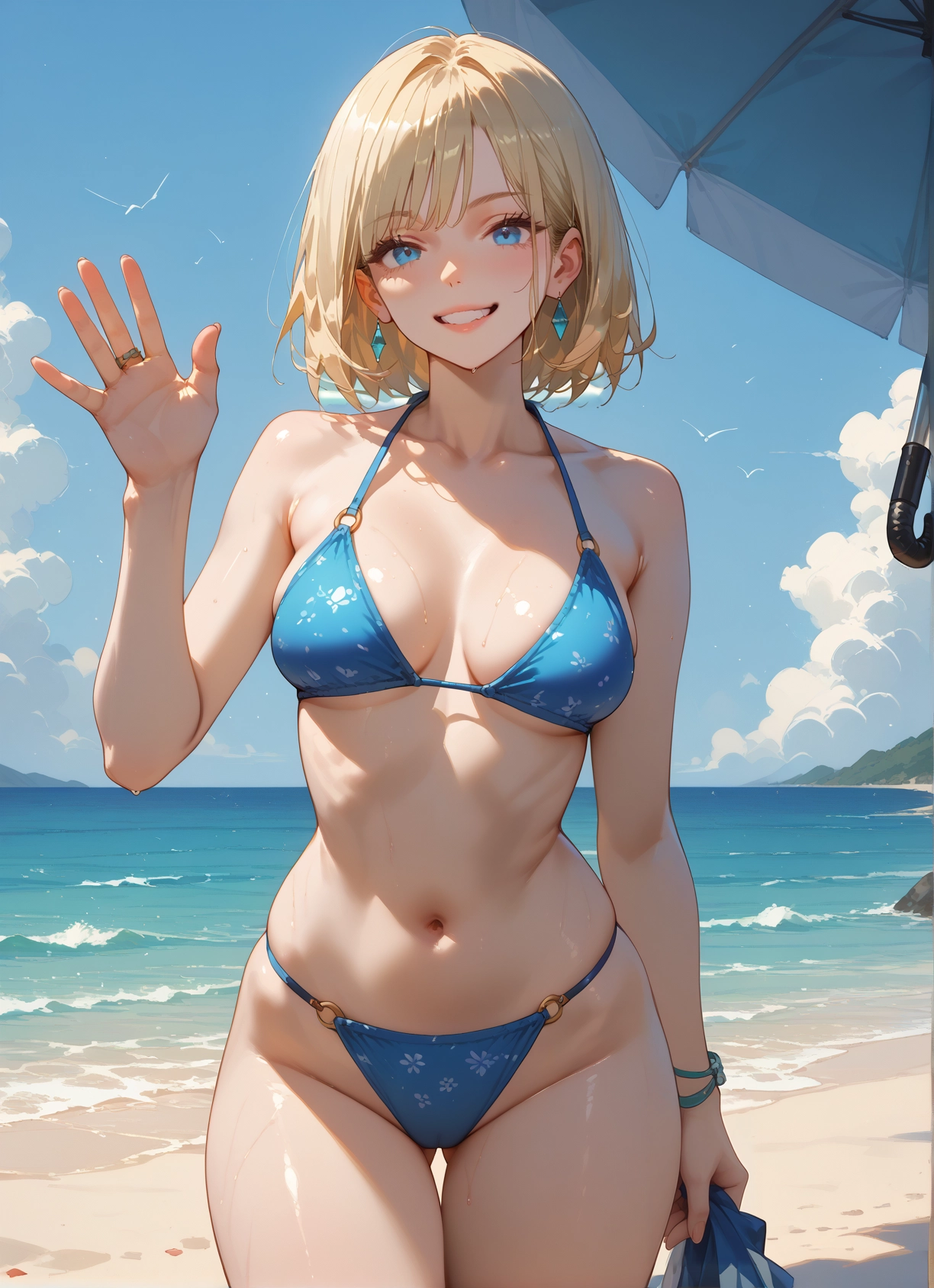 1girl, swimsuit, breasts, bikini, solo, smile · Yamete.gg
