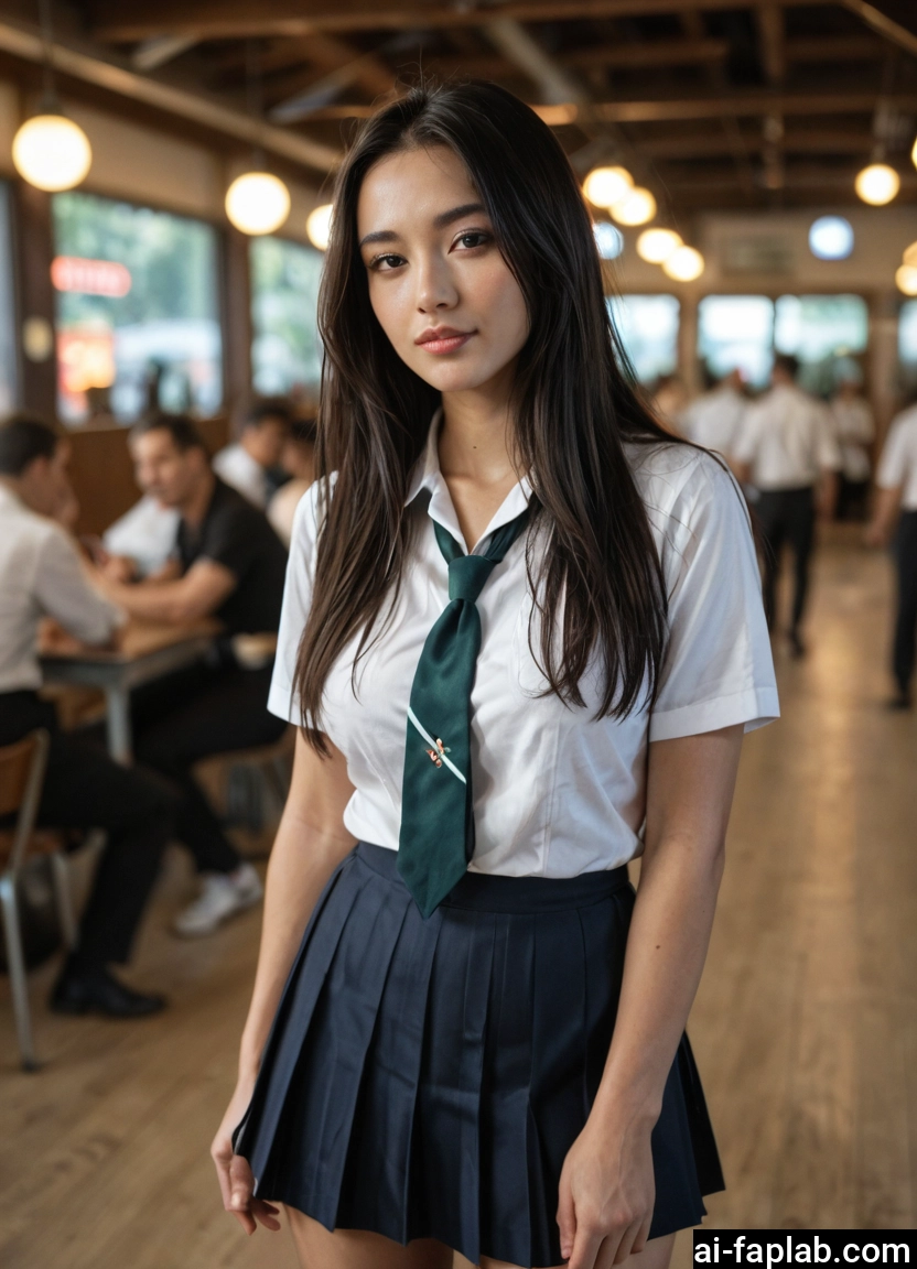 1girl, necktie, school uniform, skirt, solo focus, long hair · Yamete.gg