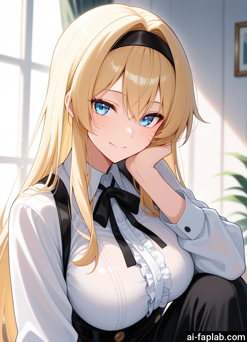 1girl, breasts, long hair, blonde hair, blue eyes, solo · Yamete.gg