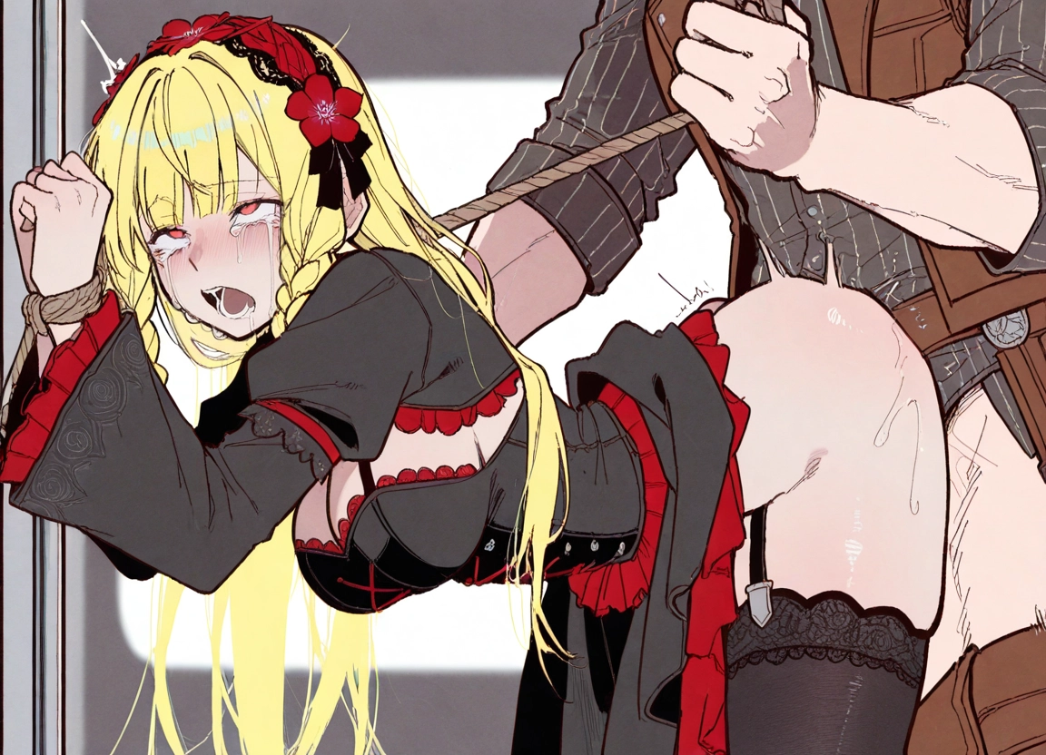 1girl, hetero, 1boy, breasts, sex, blonde hair