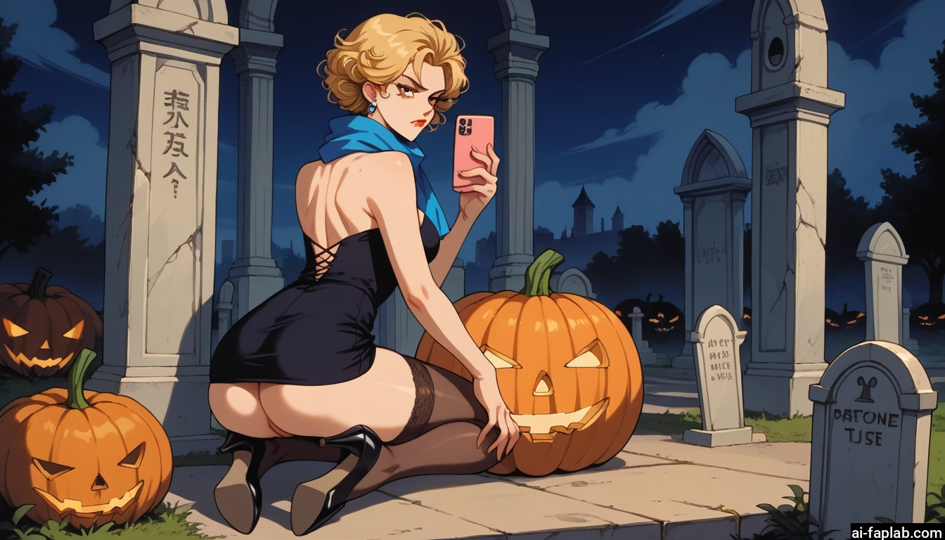 1girl, ass, thighhighs, phone, blonde hair, high heels · Yamete.gg