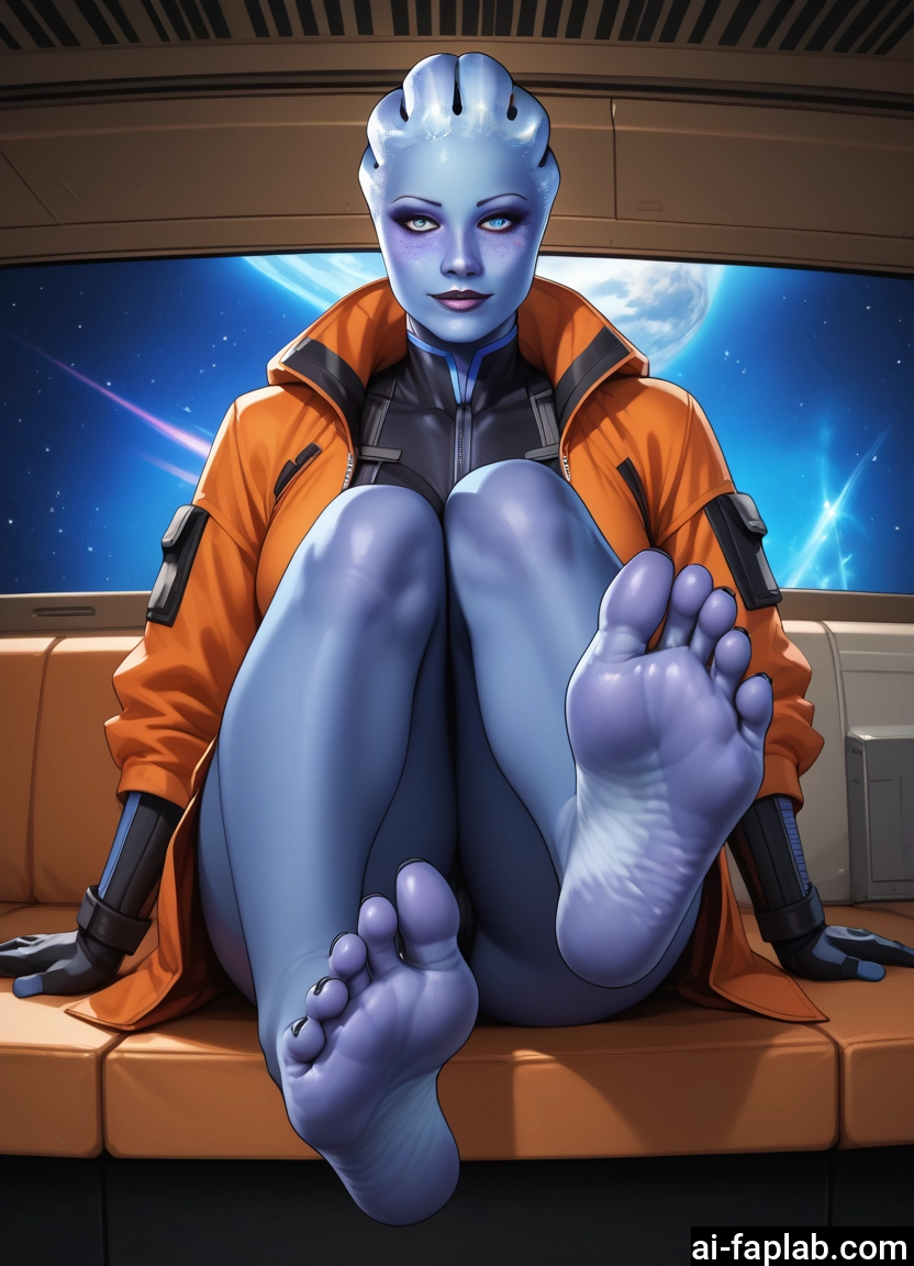 1girl, feet, barefoot, soles, toes, alien