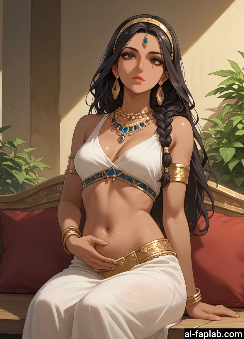 1girl, jewelry, breasts, solo, long hair, navel · Yamete.gg