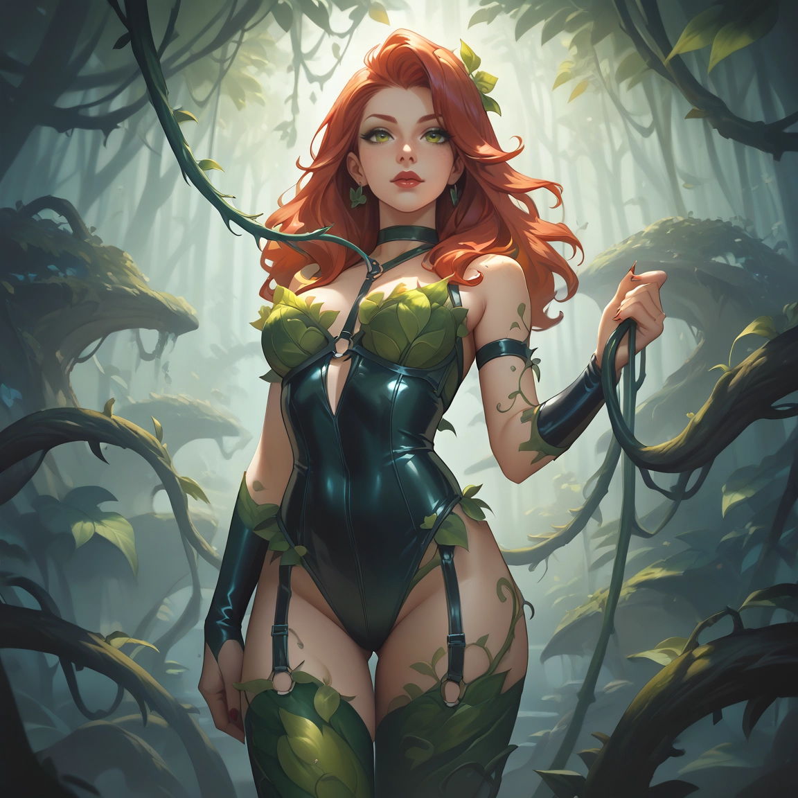 1girl, solo, breasts, green eyes, jewelry, earrings · Yamete.gg