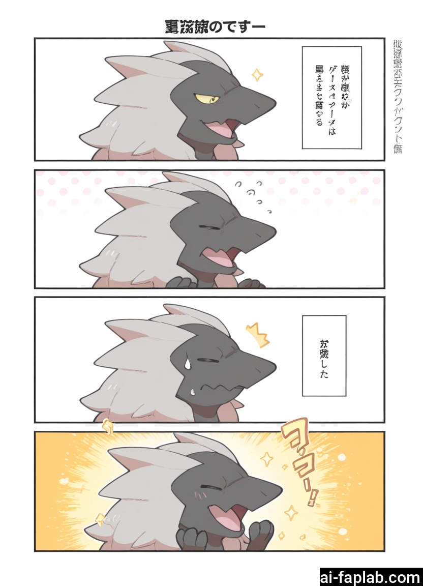 comic, no humans, closed eyes, sparkle, open mouth, flying sweatdrops