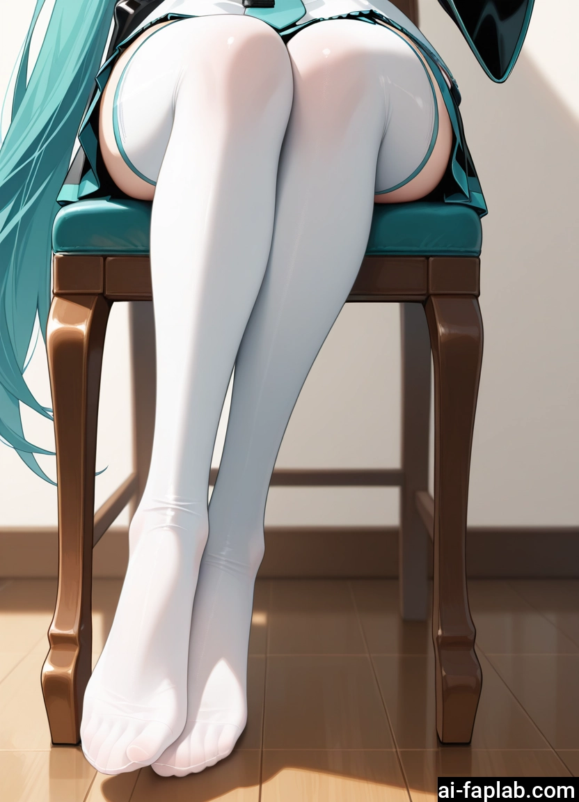 1girl, long hair, thighhighs, solo, skirt, white legwear · Yamete.gg