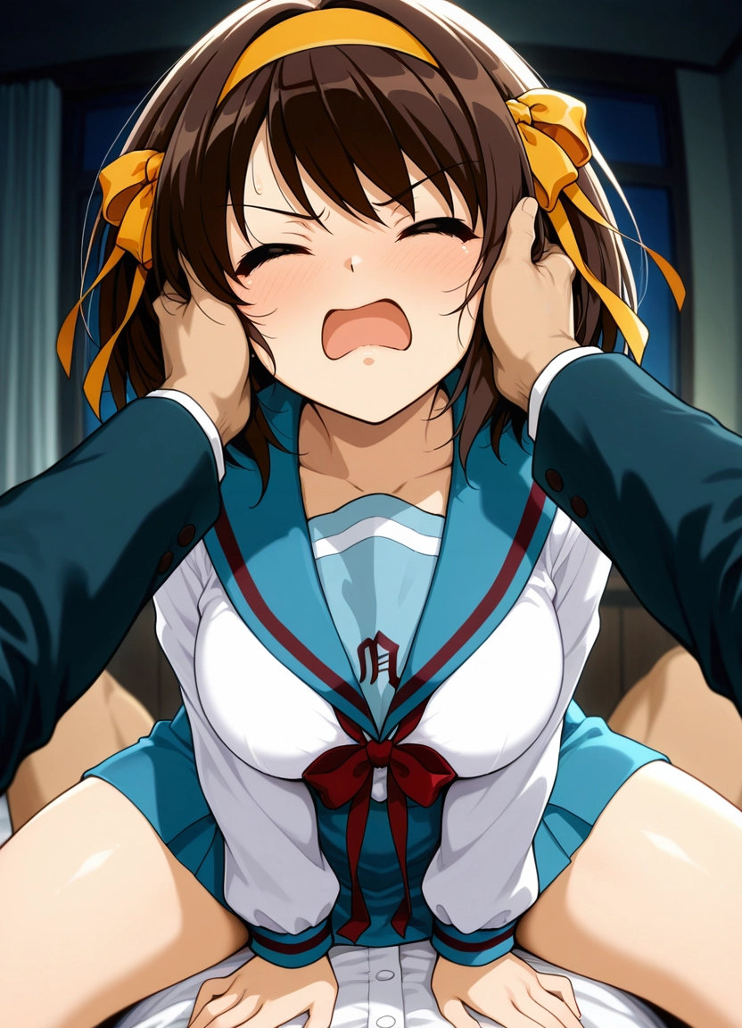 1girl, winter uniform, kita high school uniform, blue sailor collar, school uniform, skirt · Yamete.gg