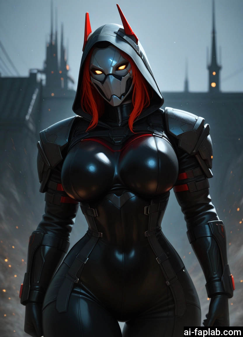 1girl, breasts, bodysuit, mask, large breasts, solo · Yamete.gg