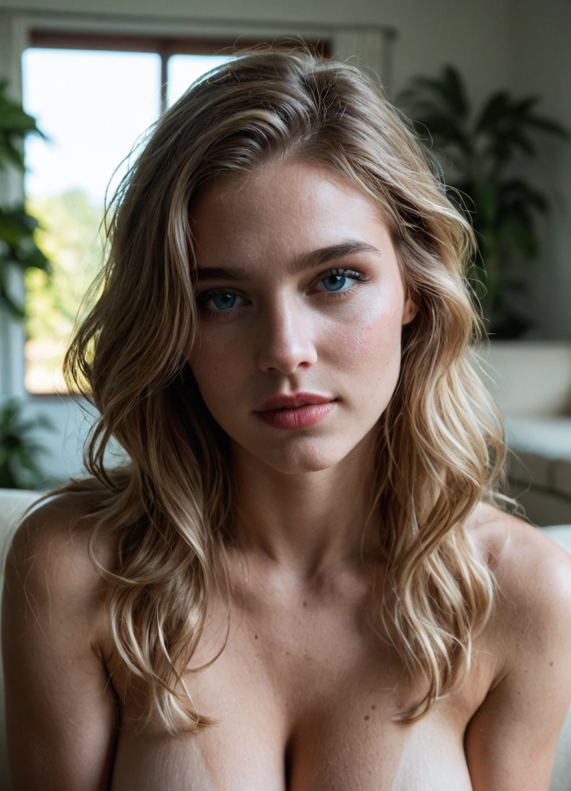 1girl, solo, realistic, breasts, looking at viewer, blue eyes · Yamete.gg