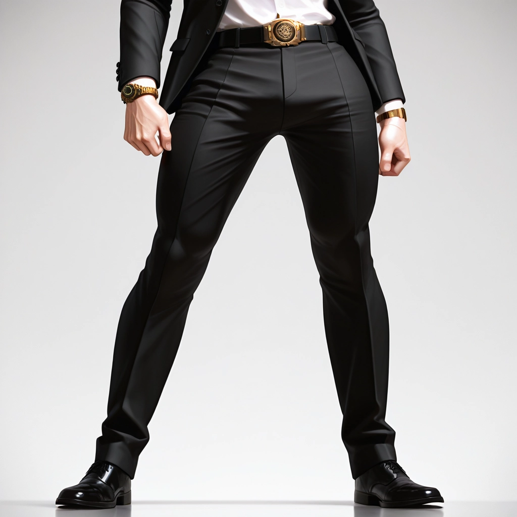 1boy, male focus, formal, watch, solo, suit · Yamete.gg