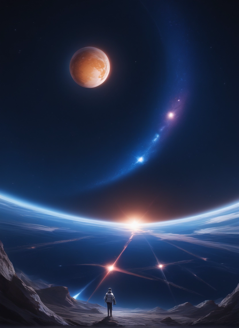 solo, planet, star (sky), scenery, sky, 1boy · Yamete.gg