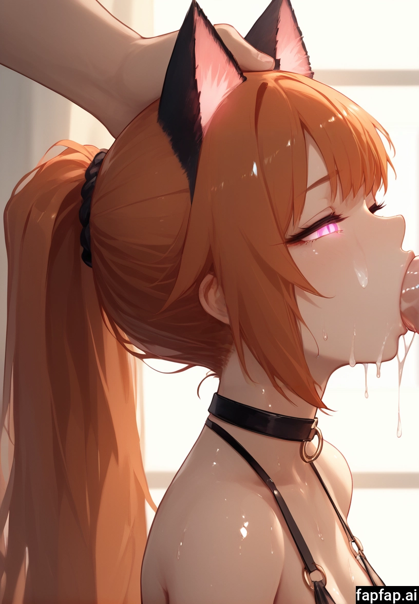 1girl, hetero, animal ears, ponytail, oral, 1boy · Yamete.gg