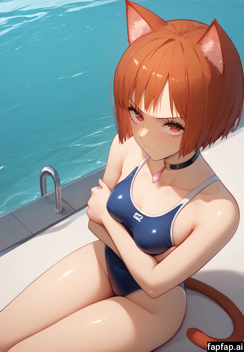 1girl, solo, swimsuit, animal ears, tail, short hair · Yamete.gg