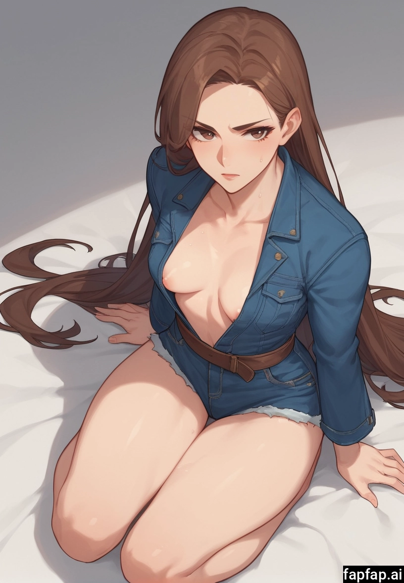 1girl, solo, breasts, long hair, brown hair, brown eyes
