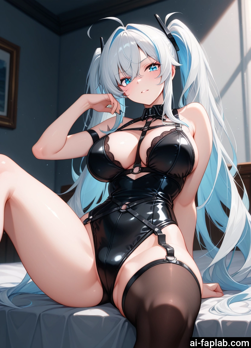 1girl, breasts, large breasts, solo, thighhighs, long hair · Yamete.gg