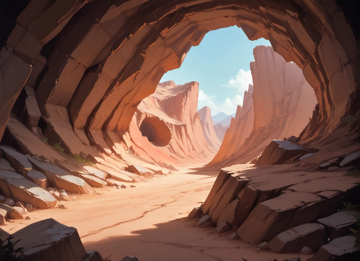 no humans, scenery, sky, outdoors, rock, day · Yamete.gg